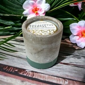 PADDYWAX Eucalyptus & Santal Soy Candle 3.5oz Concrete Base Scented Candle NWT